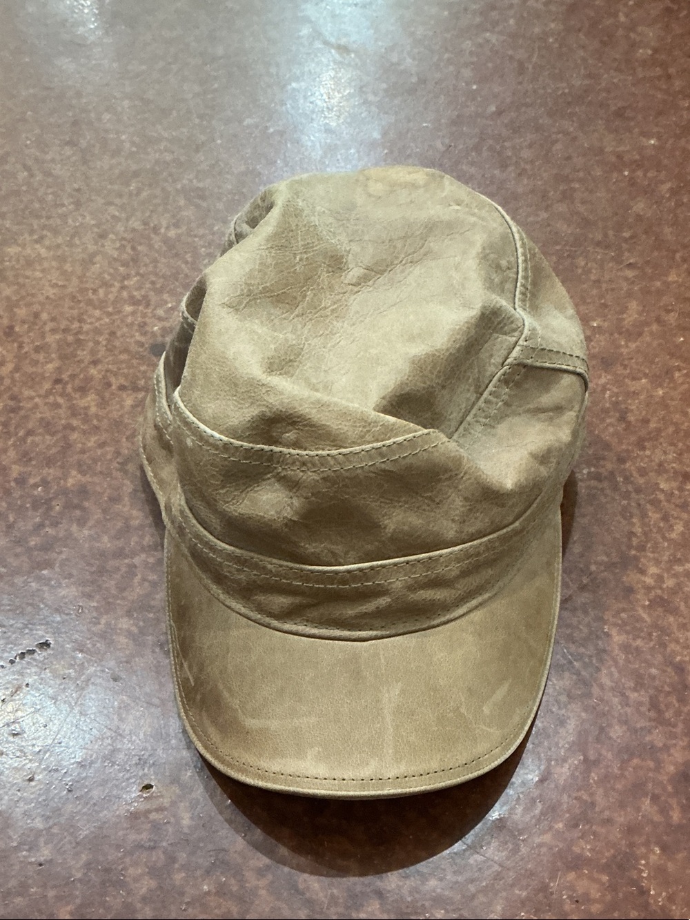 Women’s Tan Utility Faux Leather Cap